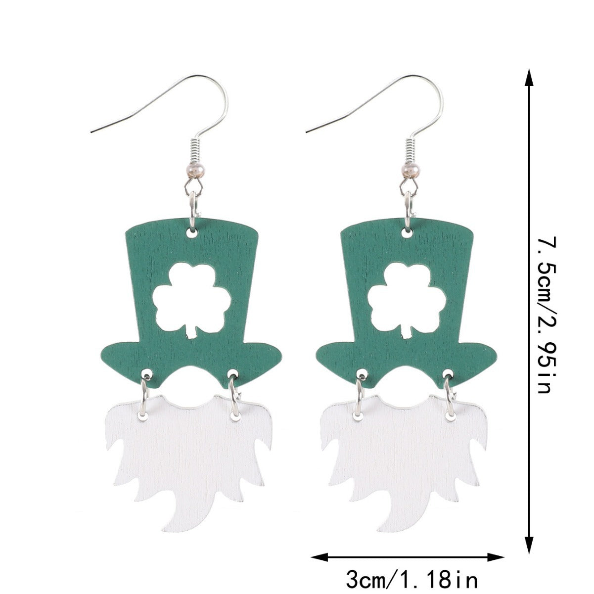 Wholesale St. Patrick LOVE Hat Wooden Earrings